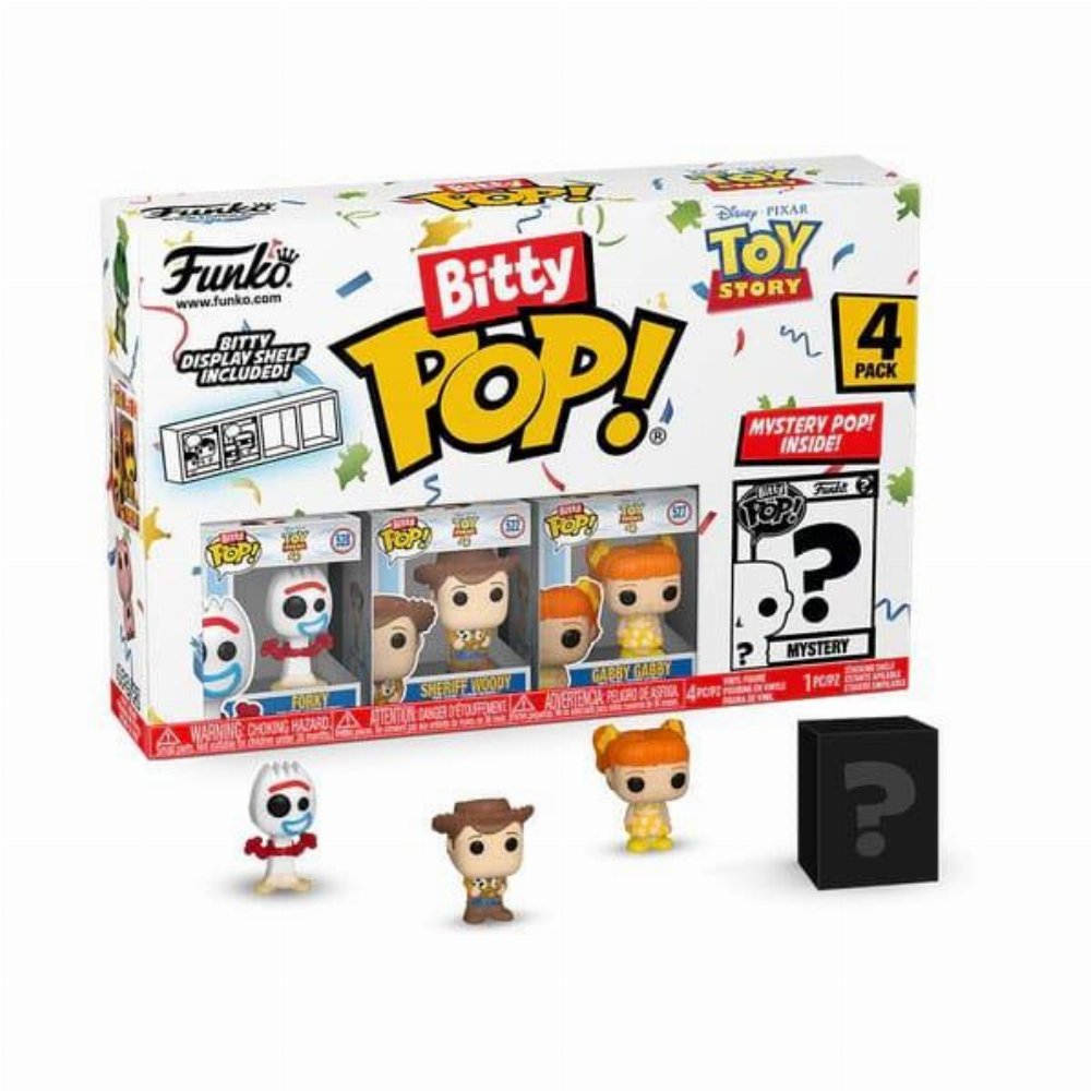 Funko Bitty POP! Disney: Toy Story – Forky, Sheriff Woody, Gabby Gabby & Chase Mystery 4-Pack Φιγούρες