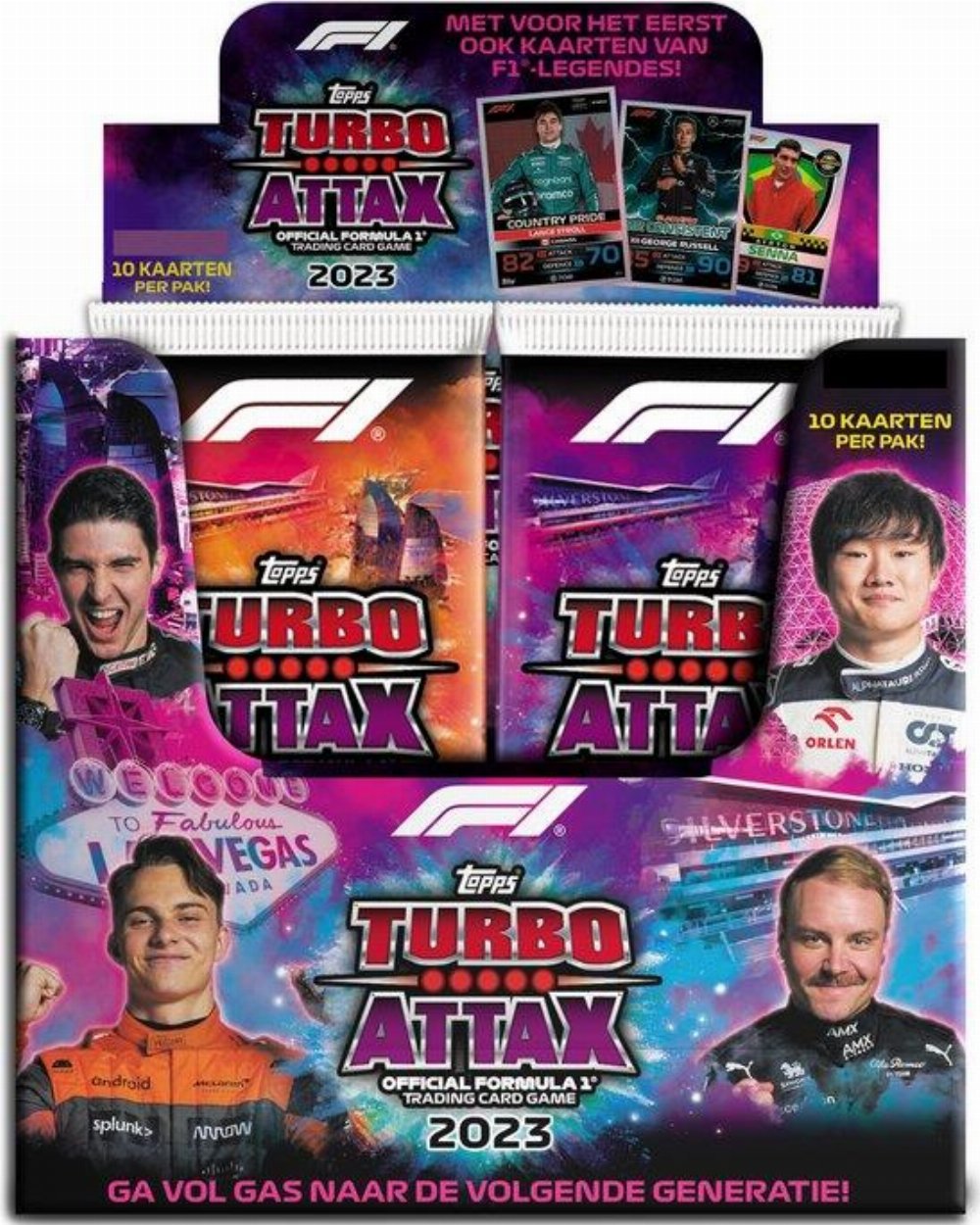 Topps – 2023 Turbo Attax Formula 1 Κάρτες Booster Display (24 Φακελάκια)