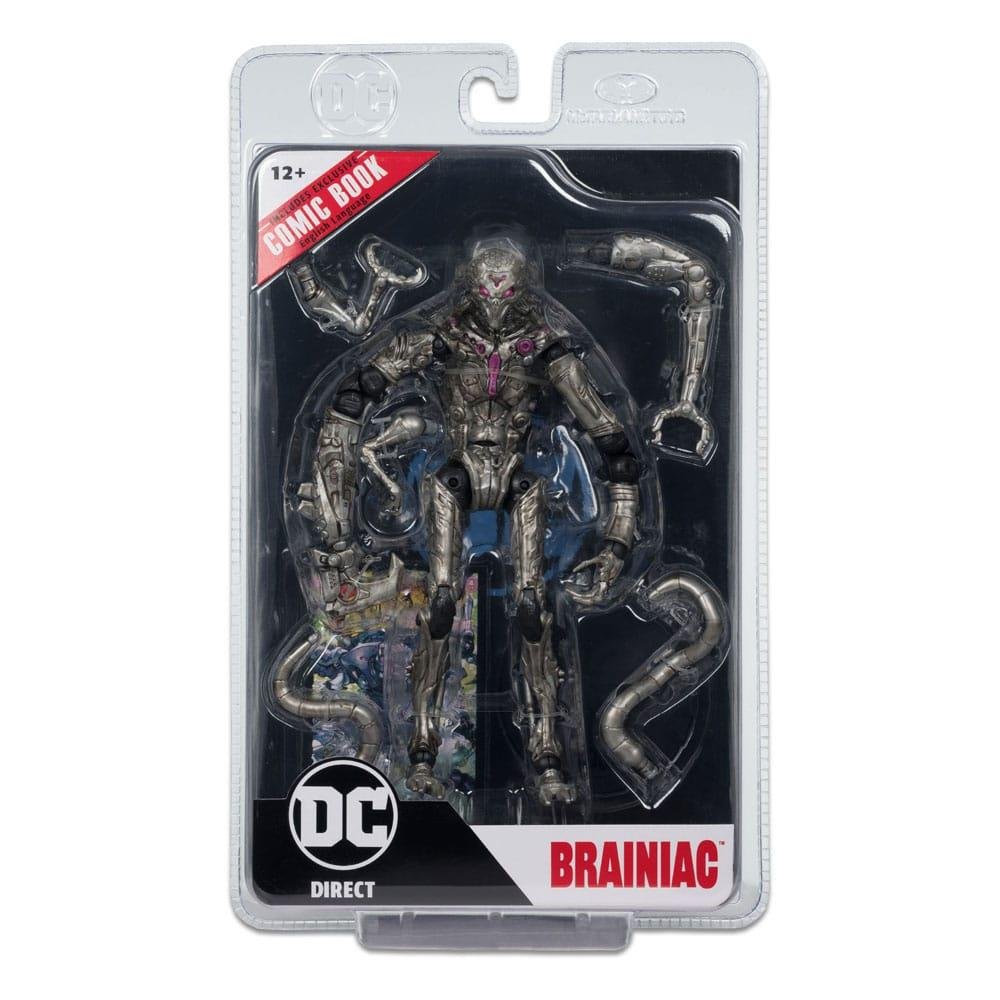 DC Direct: Gold Label – Brainiac (Ghosts of Krypton) Φιγούρα Δράσης (18cm) Περιέχει Comic Βιβλίο
