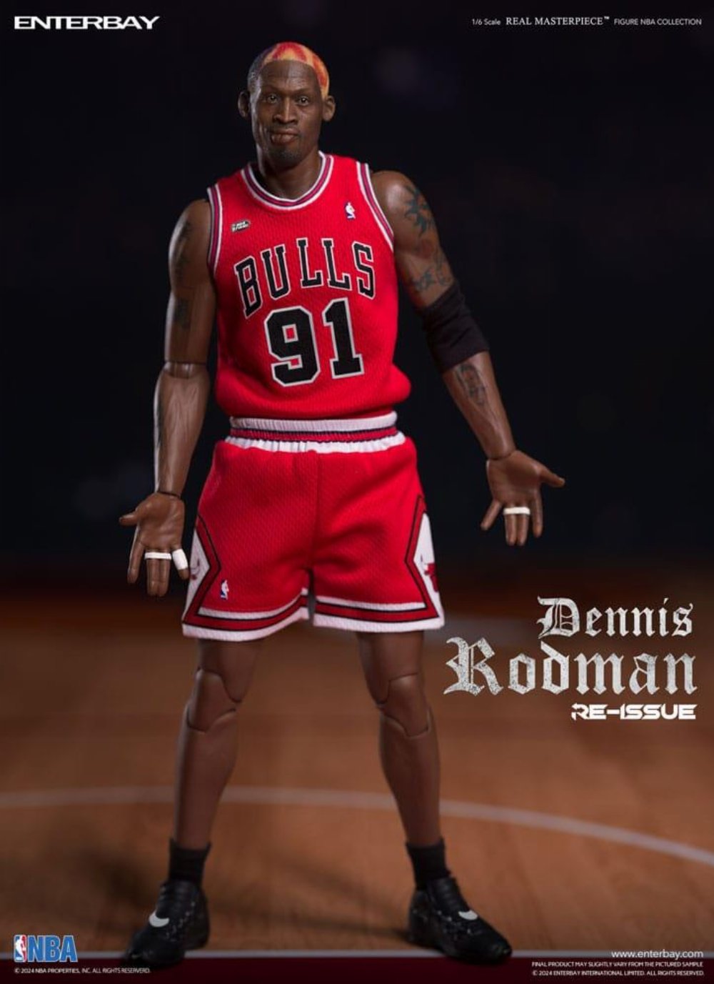NBA Collection: Real Masterpiece – Dennis Rodman 1/6 Φιγούρα Δράσης (33cm) Limited Retro Edition