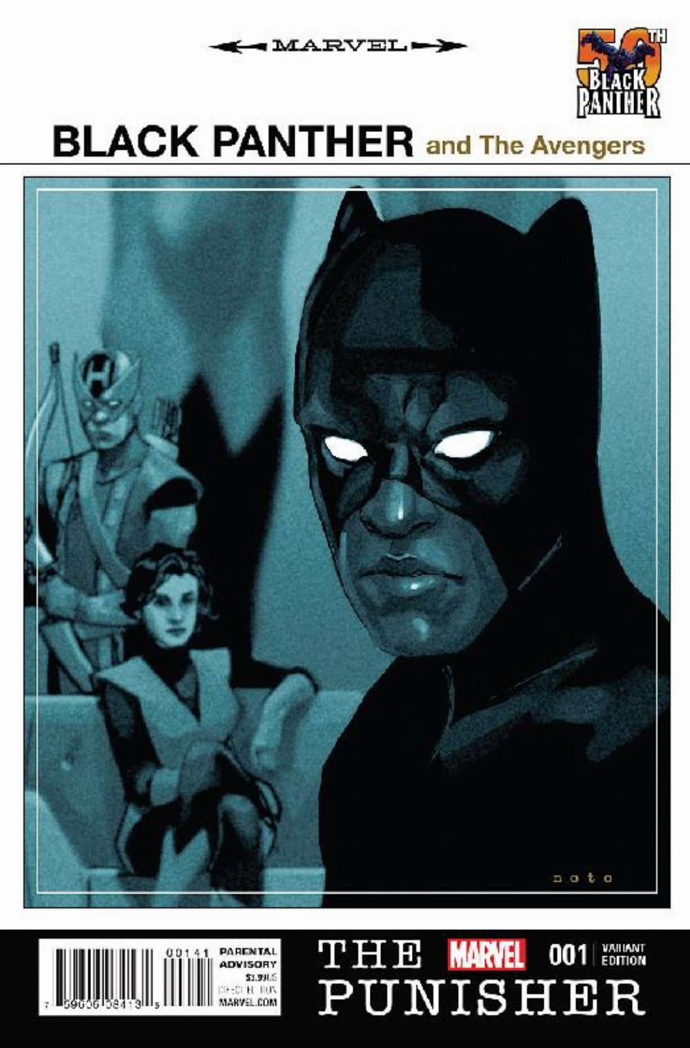 Τεύχος Κόμικ The Punisher #01 Black Panther 50th Anniversary Variant Cover