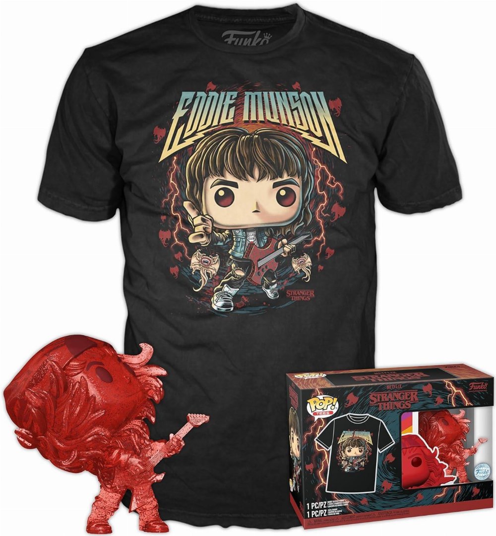 Συλλεκτικό Funko Box: Stranger Things – Eddie with Guitar POP! με T-Shirt (XL)