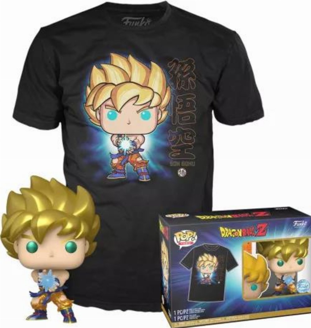 Συλλεκτικό Funko Box: Dragon Ball Z – Goku (Metallic) POP! με T-Shirt (S)