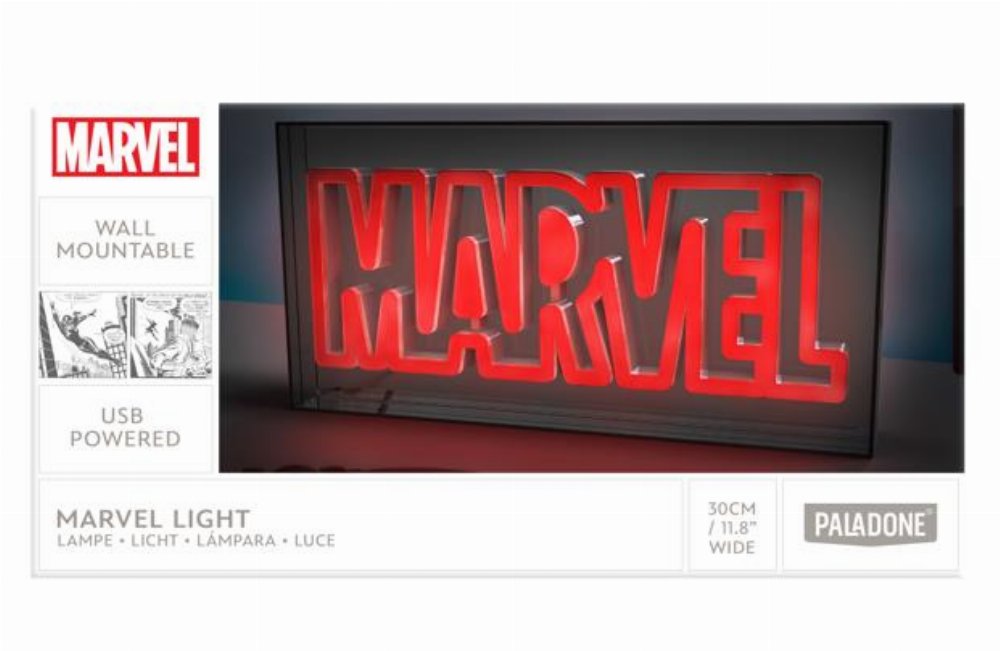 Marvel – Logo Led Neon Φωτιστικό (15.5x 30.5cm)