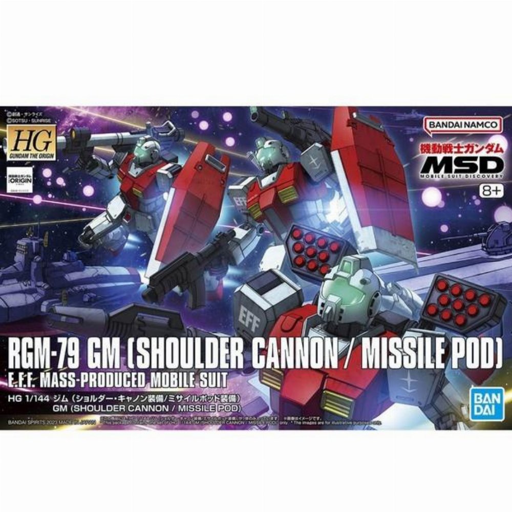 Mobile Suit Gundam – High Grade Gunpla: RGM-79 GM (Shoulder Cannon/ Missiple Pod) 1/144 Σετ Μοντελισμού