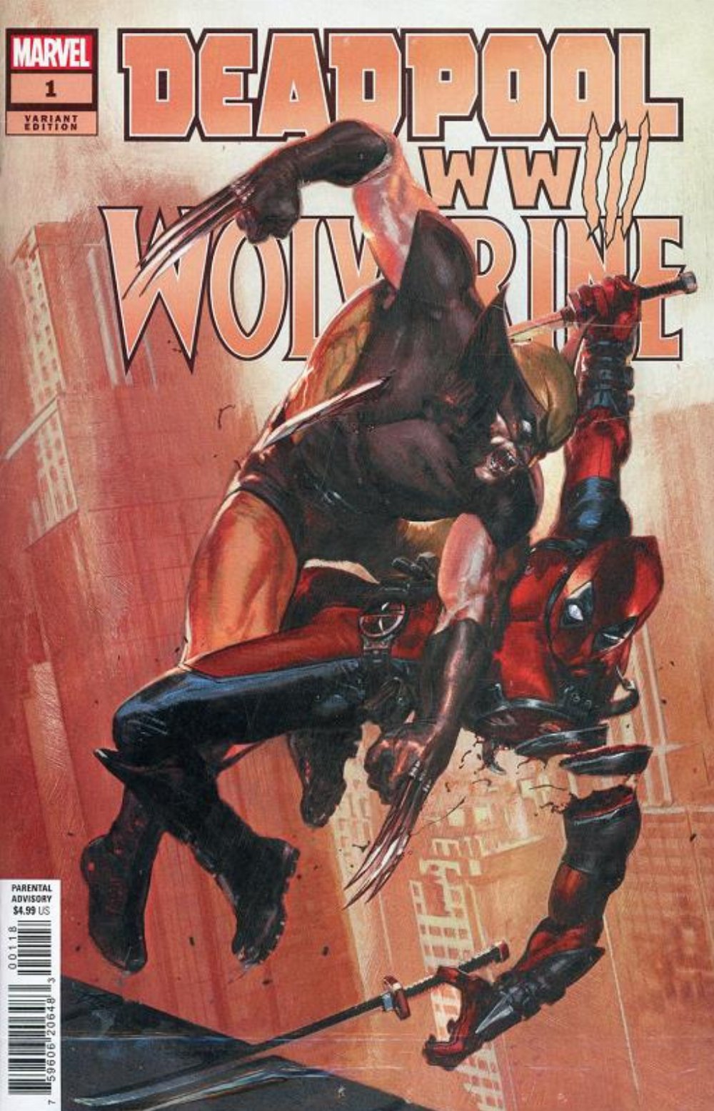 Τεύχος Κόμικ Deadpool & Wolverine WWIII #1 Incentive Gabriele Dell Otto Brown Costume Variant Cover