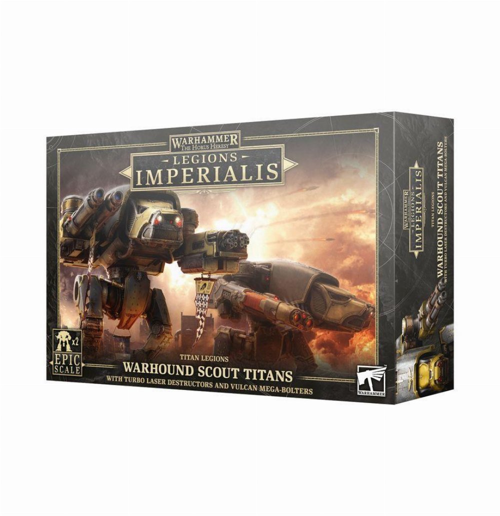 Warhammer: The Horus Heresy – Legions Imperialis: Warhound Scout Titans with Turbo-Laser Destructors and Vulcan Mega-Bolters