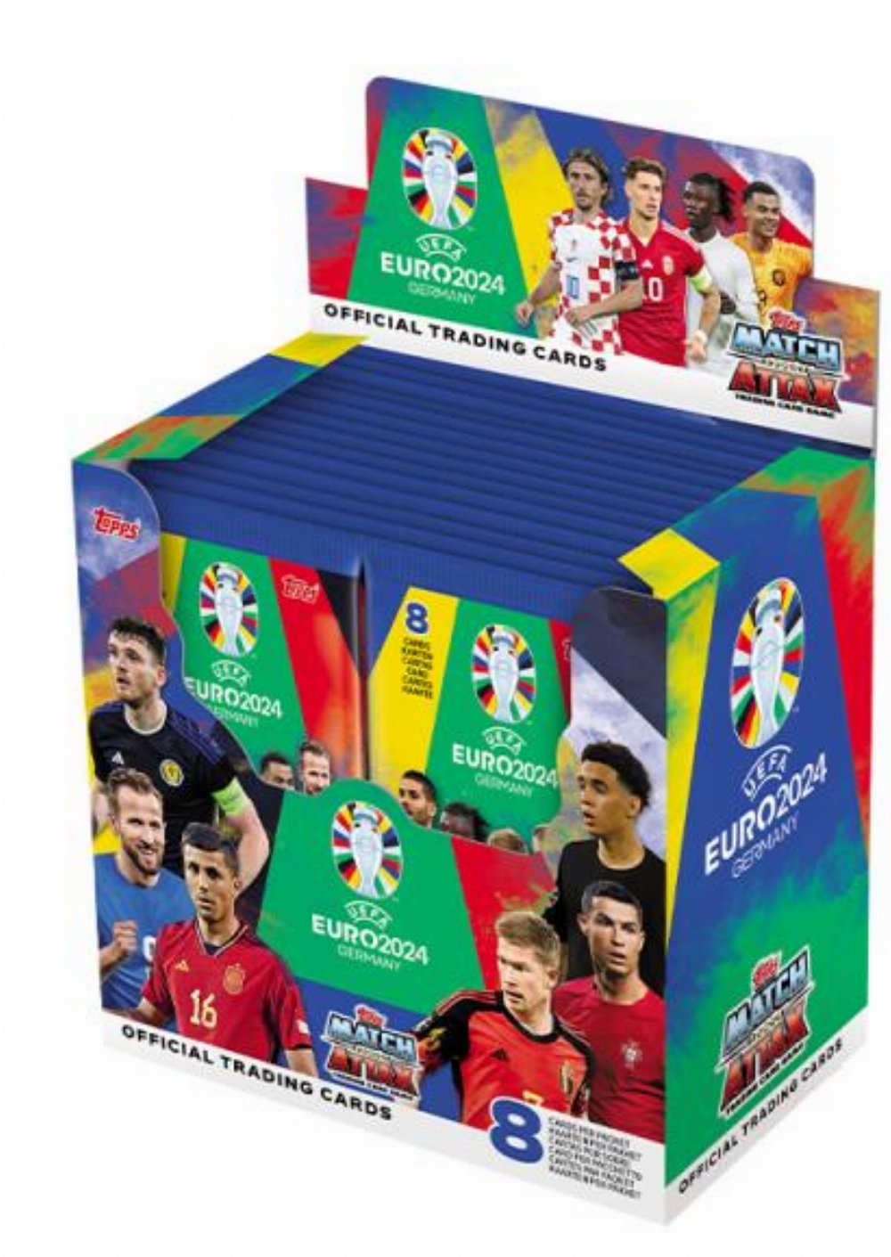 Topps – Match Attax Euro 2024 Κάρτες Booster Display (36 Φακελάκια)