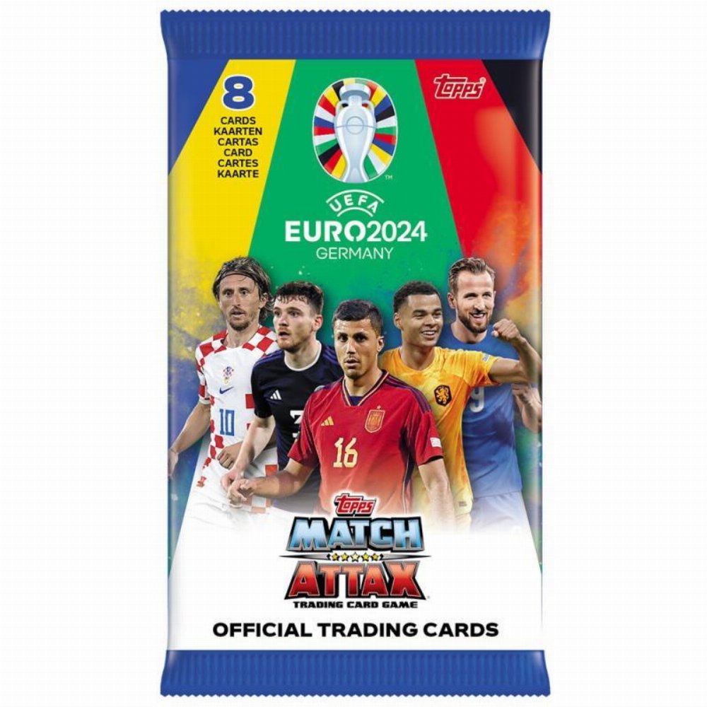Topps – Match Attax Euro 2024 Κάρτες Φακελάκι (8 Κάρτες)
