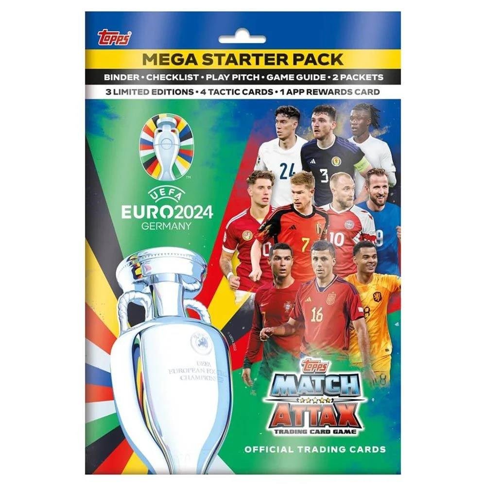 Topps – Match Attax Euro 2024 Κάρτες Mega Starter Pack (Άλμπουμ + 23 Κάρτες)