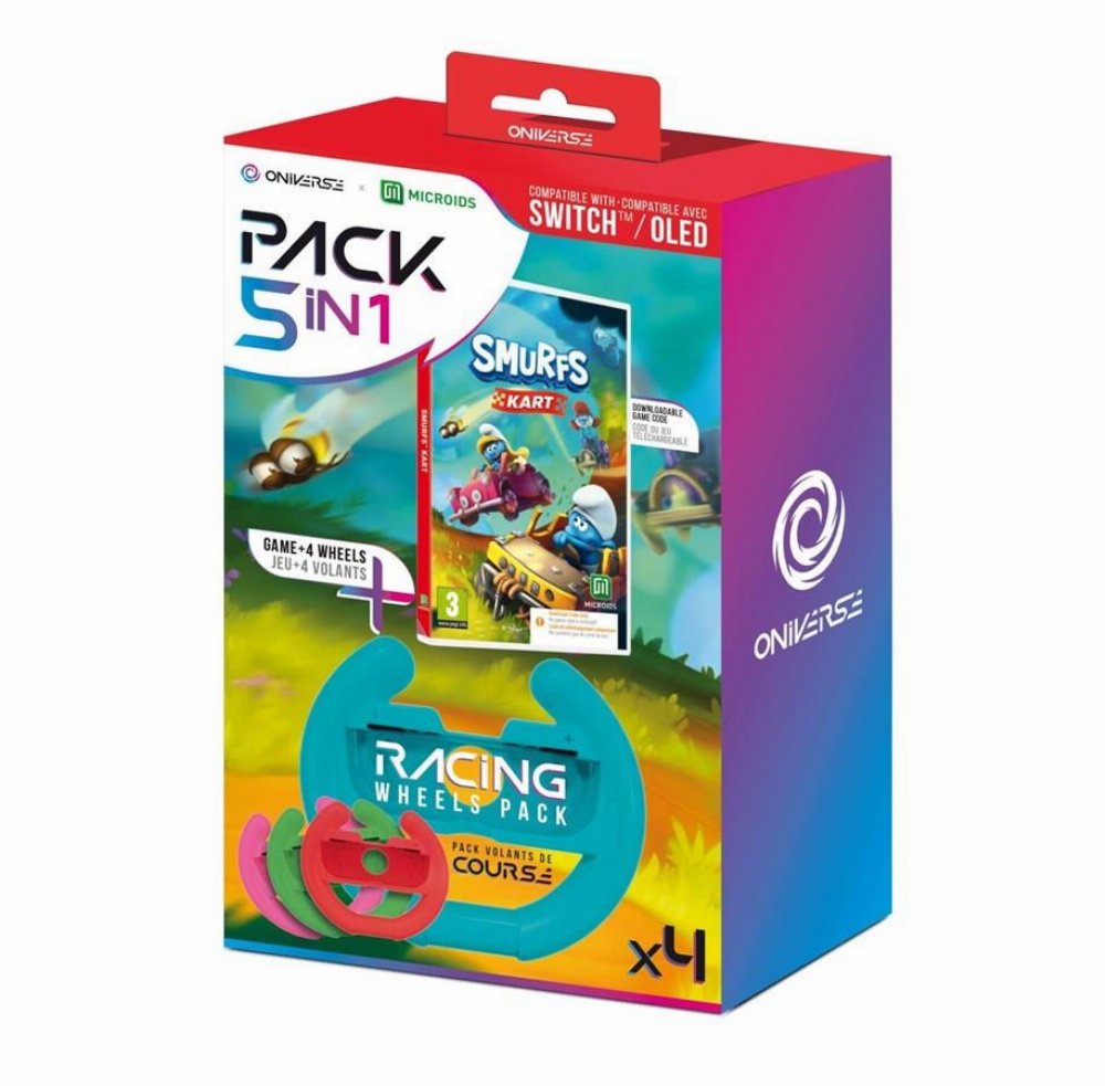 Nintendo Switch – Racing Wheels Pack (Περιέχει Smurfs Kart Code)