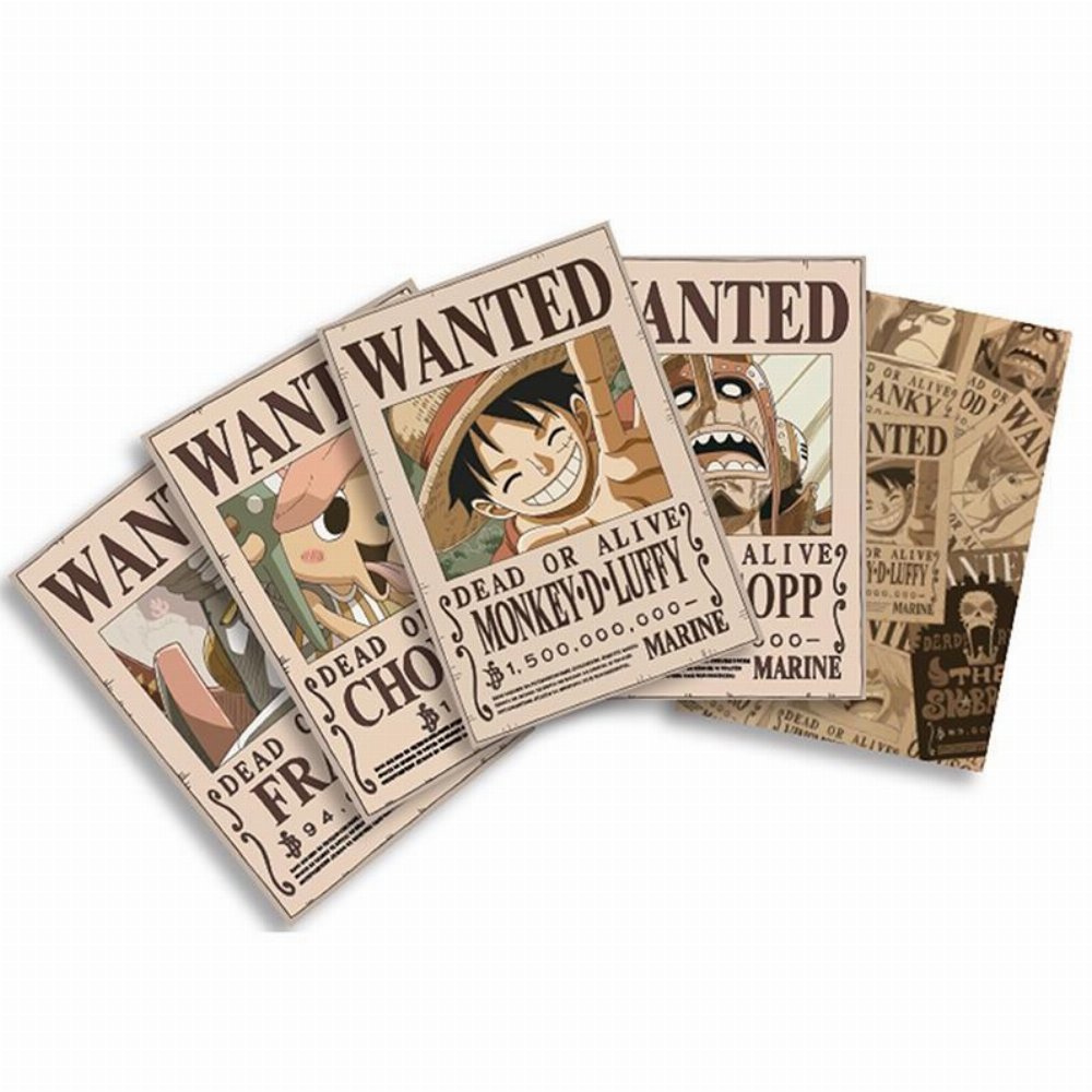 One Piece – Straw Hats Wanted Posters Set 1 5-Pack Postercards (14.8×10.5cm)