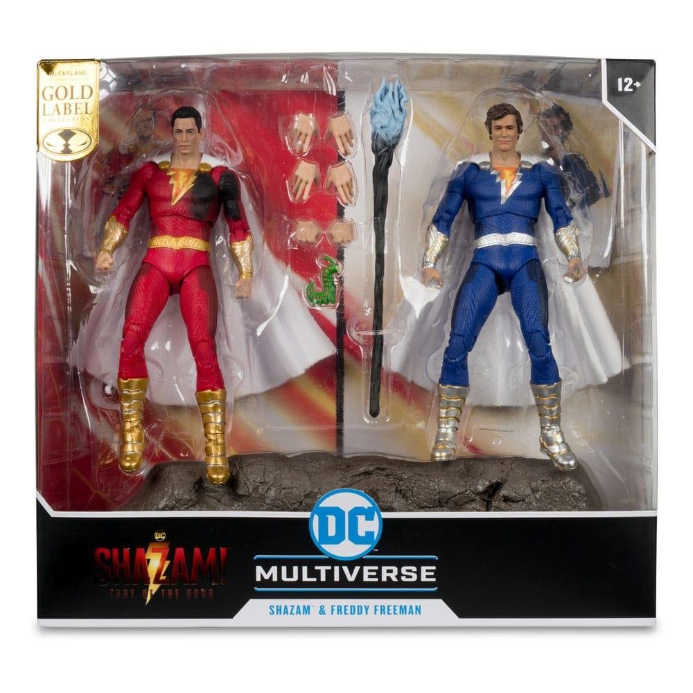 DC Multiverse: Gold Label – Shazam (Battle Damage) & Freddy Freeman 2-Pack Φιγούρα Δράσης (18cm)