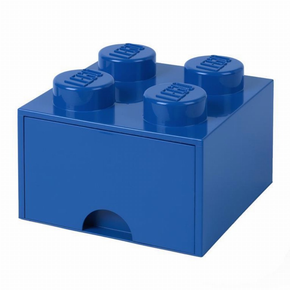 LEGO – Τουβλάκι Αποθήκευσης Συρταρωτό 4 Μπλέ (25x25x18cm)