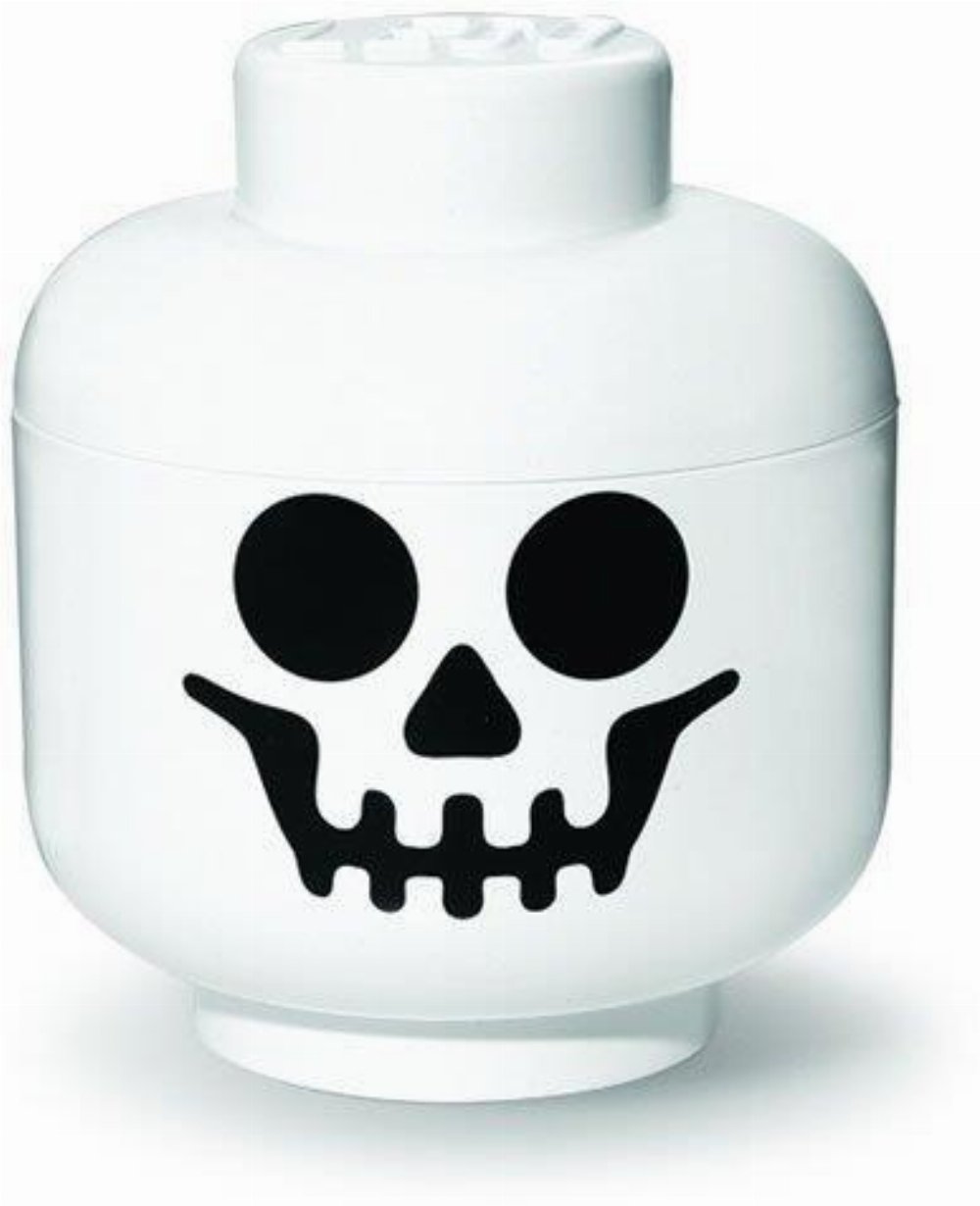 LEGO – Skeleton White Head Τουβλάκι Αποθήκευσης (11cm)
