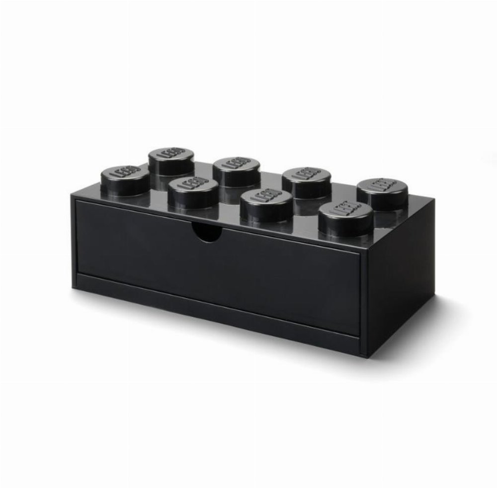 LEGO – Τουβλάκι Αποθήκευσης Συρταρωτό 8 Μαύρο (32x16x12cm)