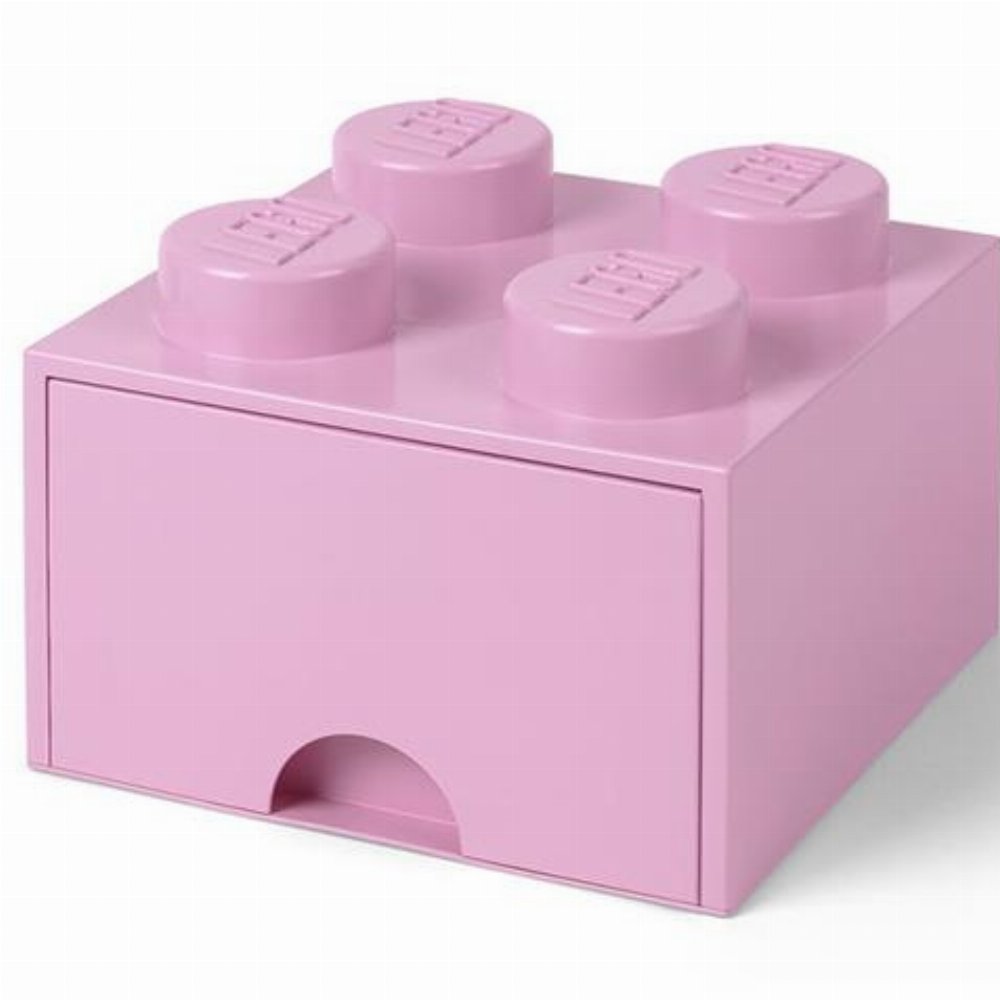 LEGO – Τουβλάκι Αποθήκευσης Συρταρωτό 4 Ρόζ (25x25x18cm)