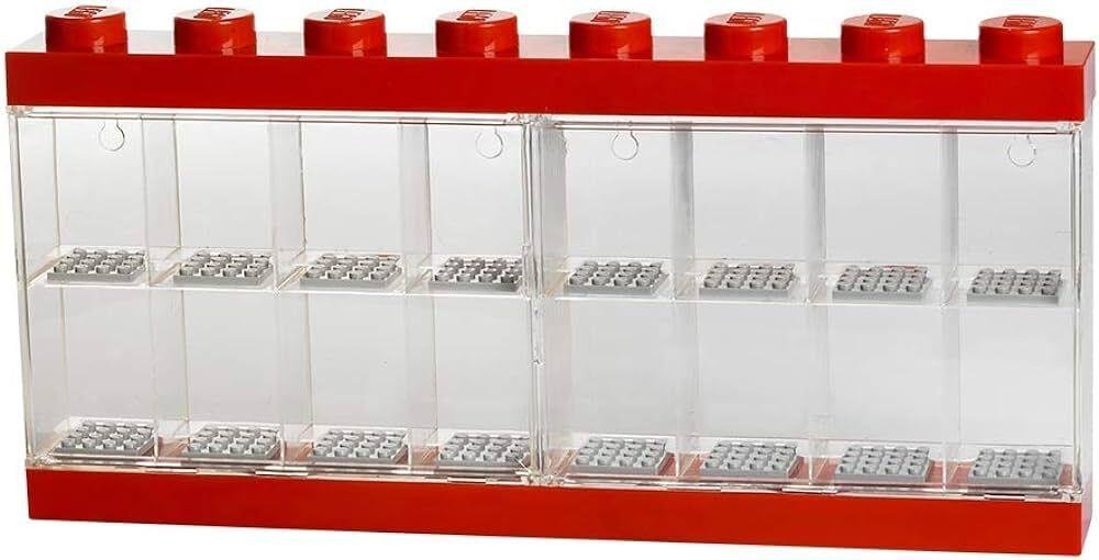 LEGO – Κόκκινη Βιτρίνα για 16 Φιγούρες (38x19x4cm)