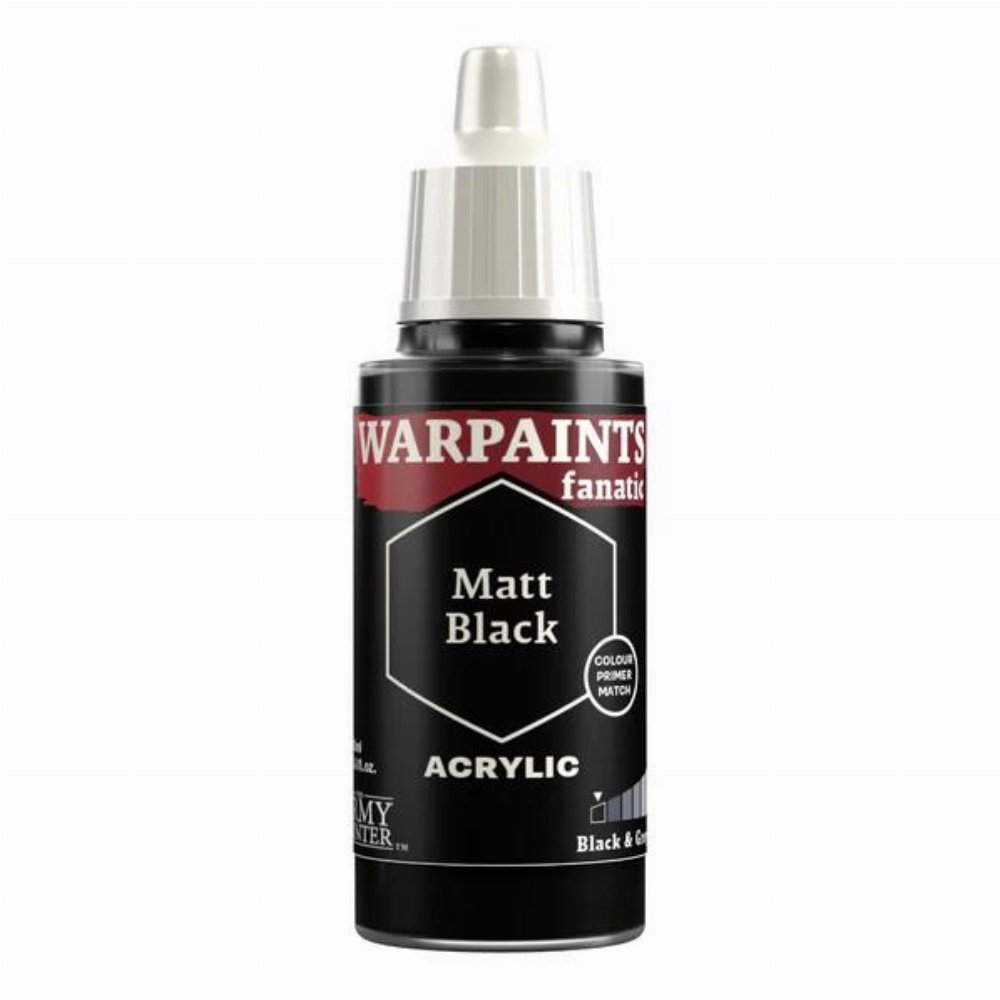 The Army Painter – Warpaints Fanatic: Matt Black Χρώμα Μοντελισμού (18ml)