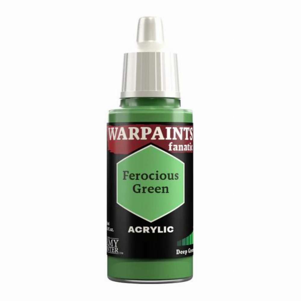 The Army Painter – Warpaints Fanatic: Ferocious Green Χρώμα Μοντελισμού (18ml)