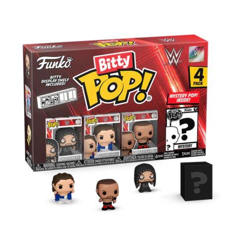 Funko Bitty POP! WWE – Undertaker, British Bulldog, Batista & Chase Mystery 4-Pack Φιγούρες