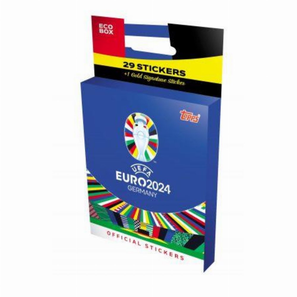 Topps – UEFA Germany Euro 2024 Αυτοκόλλητα Eco Box (30 Αυτοκόλλητα)