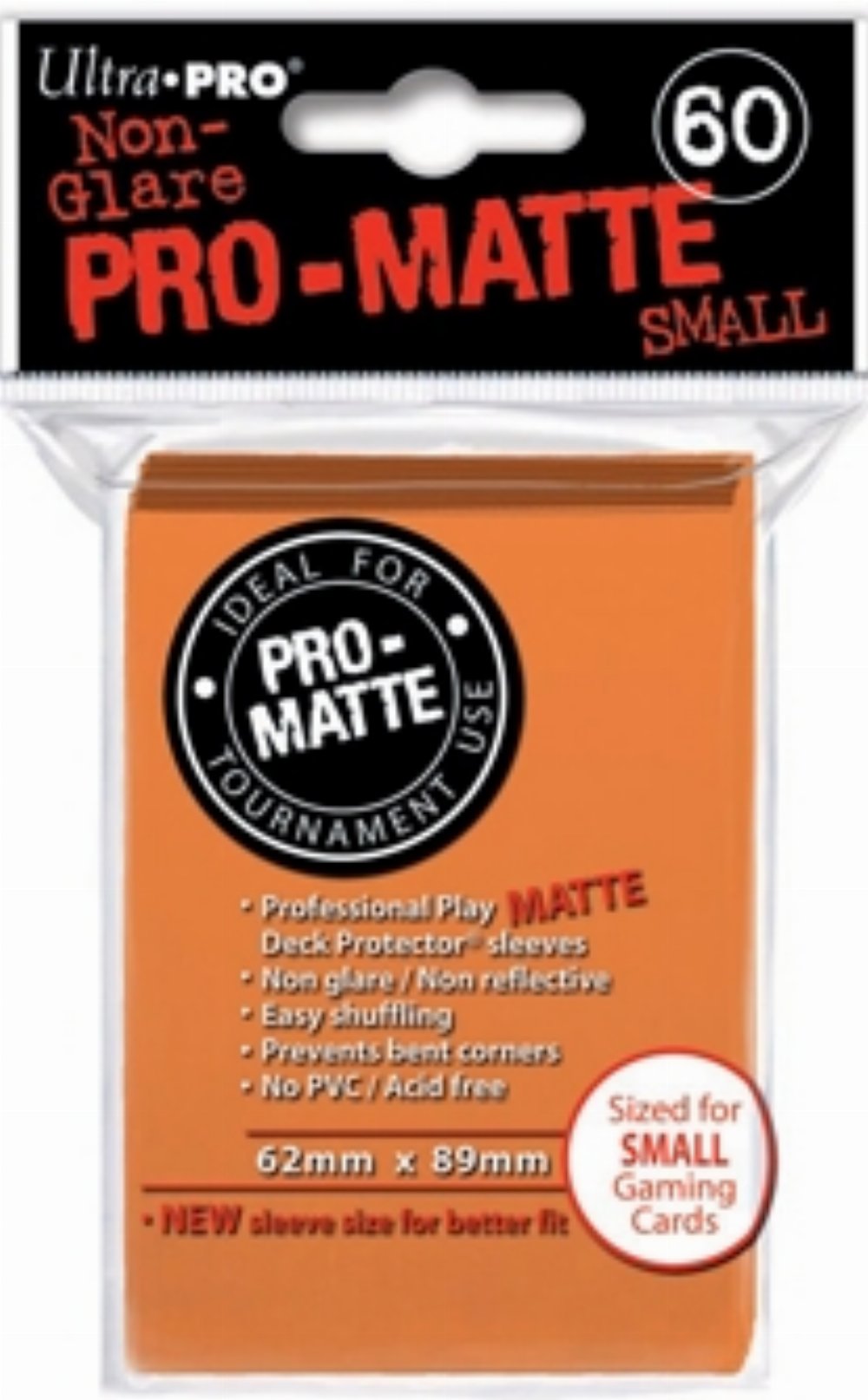 Ultra Pro Japanese Small Size Card Sleeves 60ct – Matte Orange