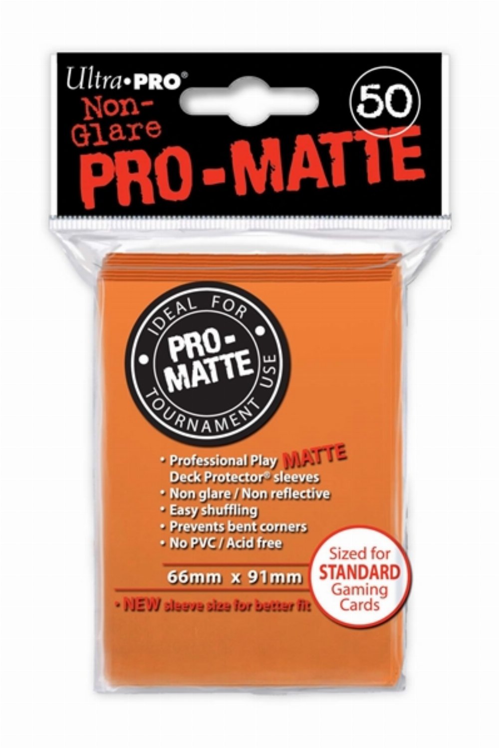 Ultra Pro Card Sleeves Standard Size 50ct – Pro-Matte Orange