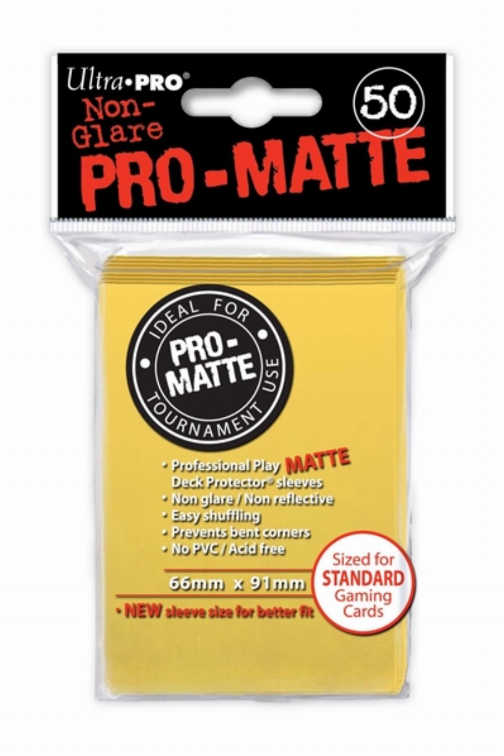 Ultra Pro Card Sleeves Standard Size 50ct – Pro-Matte Yellow