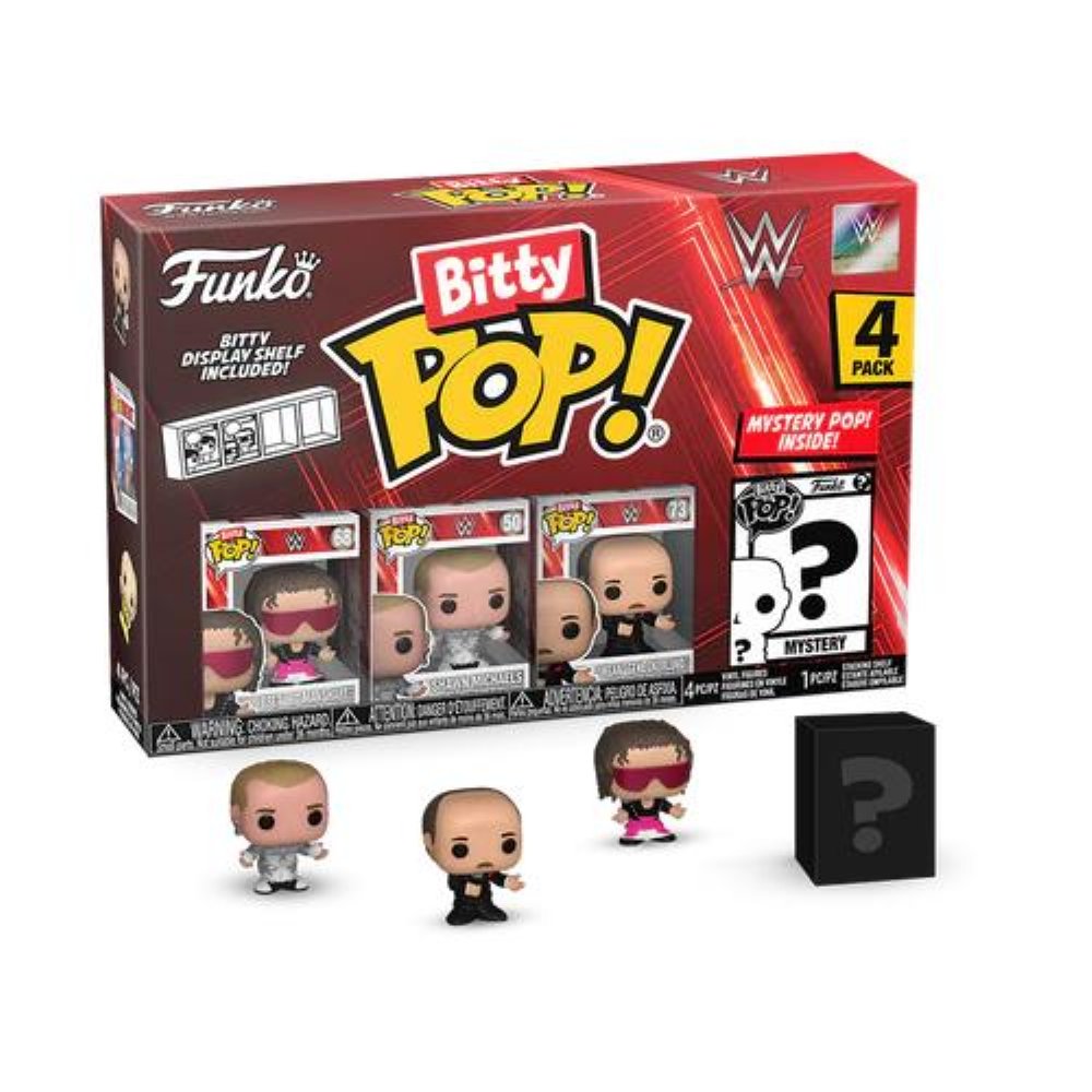 Funko Bitty POP! WWE – Bret Hart, Shawn Michaels, Gene Okerlund & Chase Mystery 4-Pack Φιγούρες