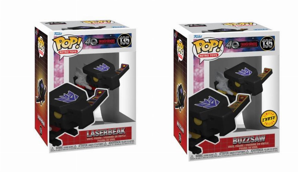 Φιγούρες Funko POP! Bundle of 2: Retro Toys Transformers – Laserbeak #135 & Buzzsaw #135 Chase