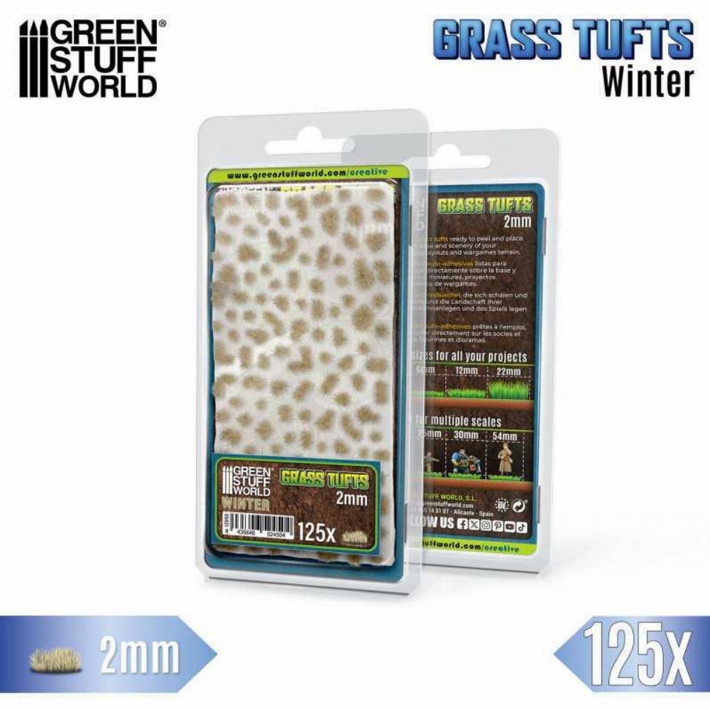Green Stuff World – Winter White Static Grass Tufts 2mm (125 τεμάχια)