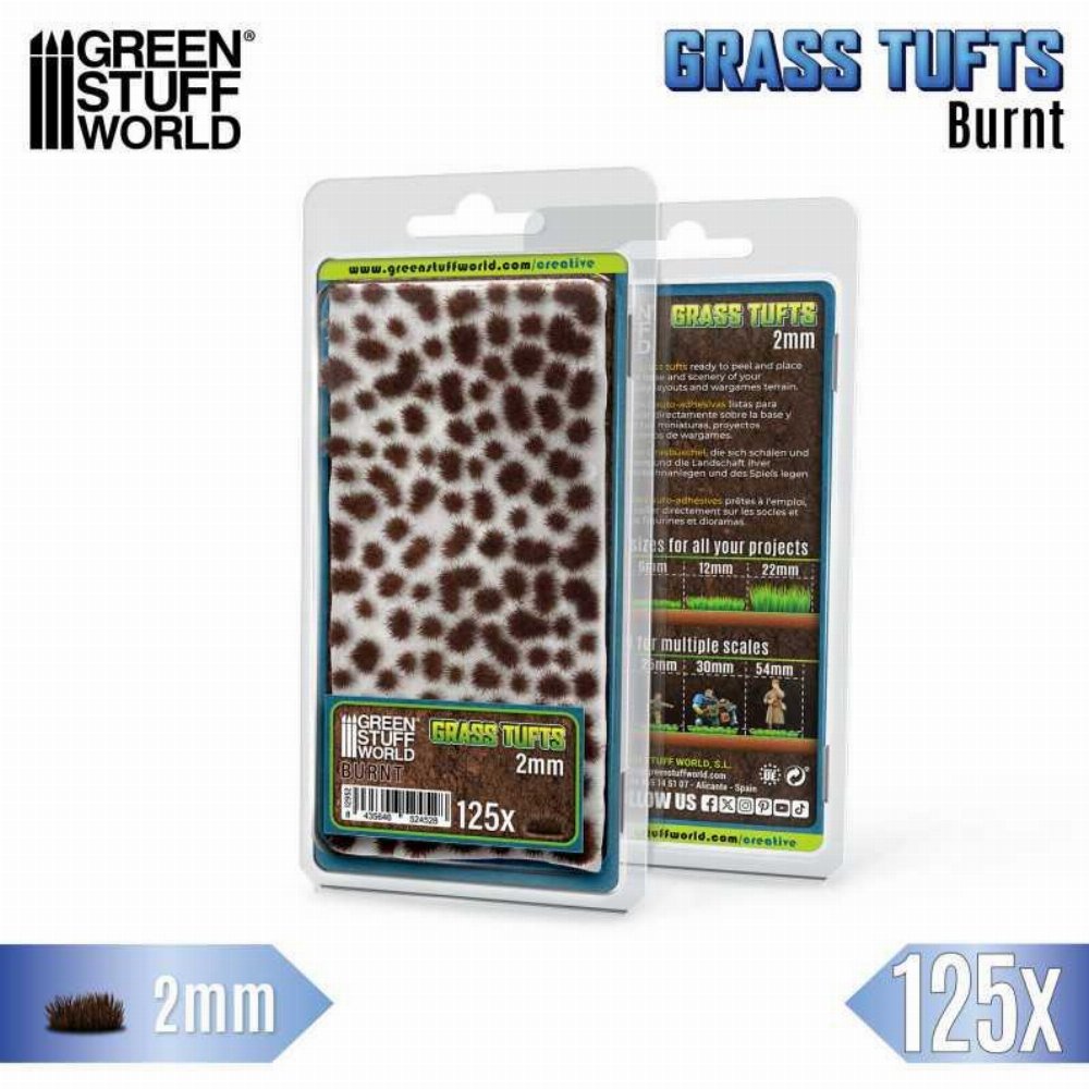 Green Stuff World – Burnt Brown Static Grass Tufts 2mm (125 τεμάχια)
