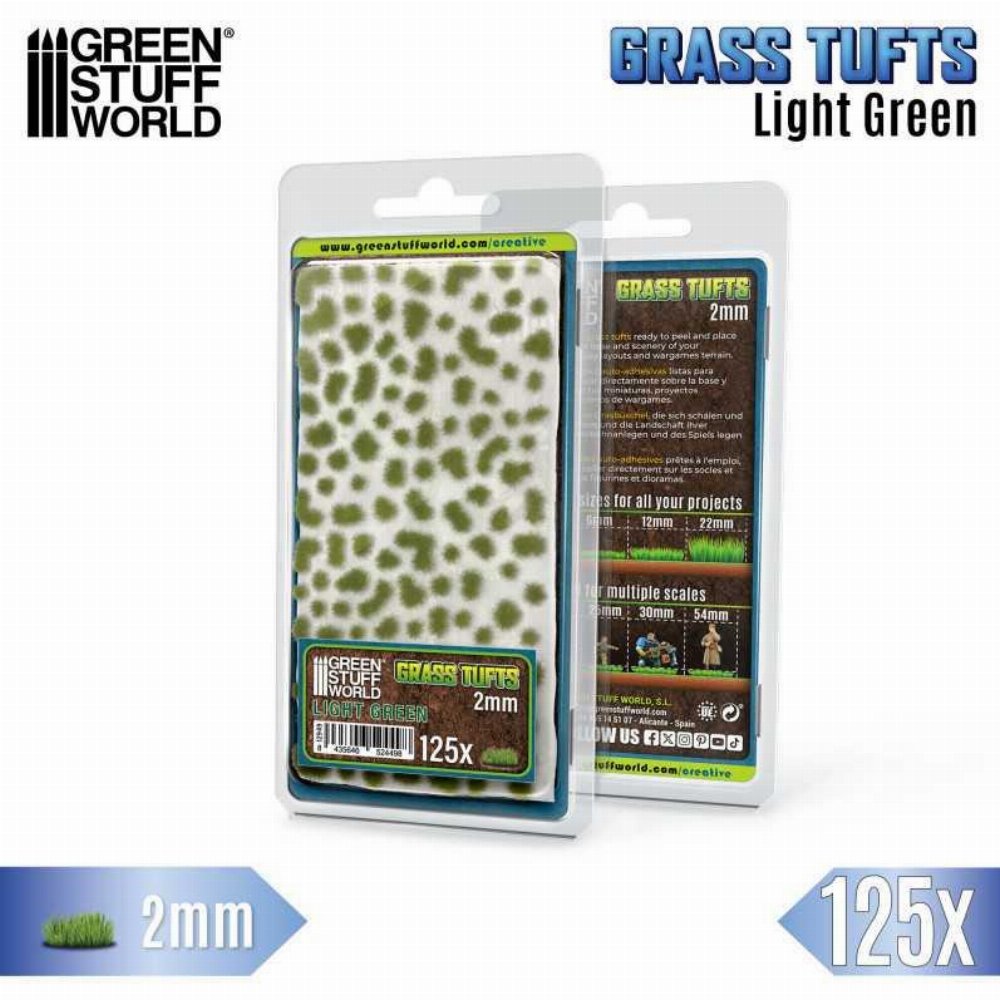 Green Stuff World – Light Green Static Grass Tufts 2mm (125 τεμάχια)