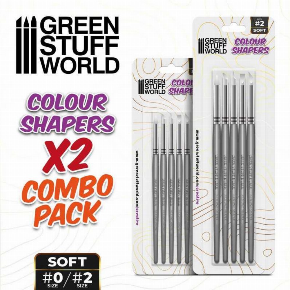 Green Stuff World – Clay/Color Shapers Combo (Sizes #0 and #2)