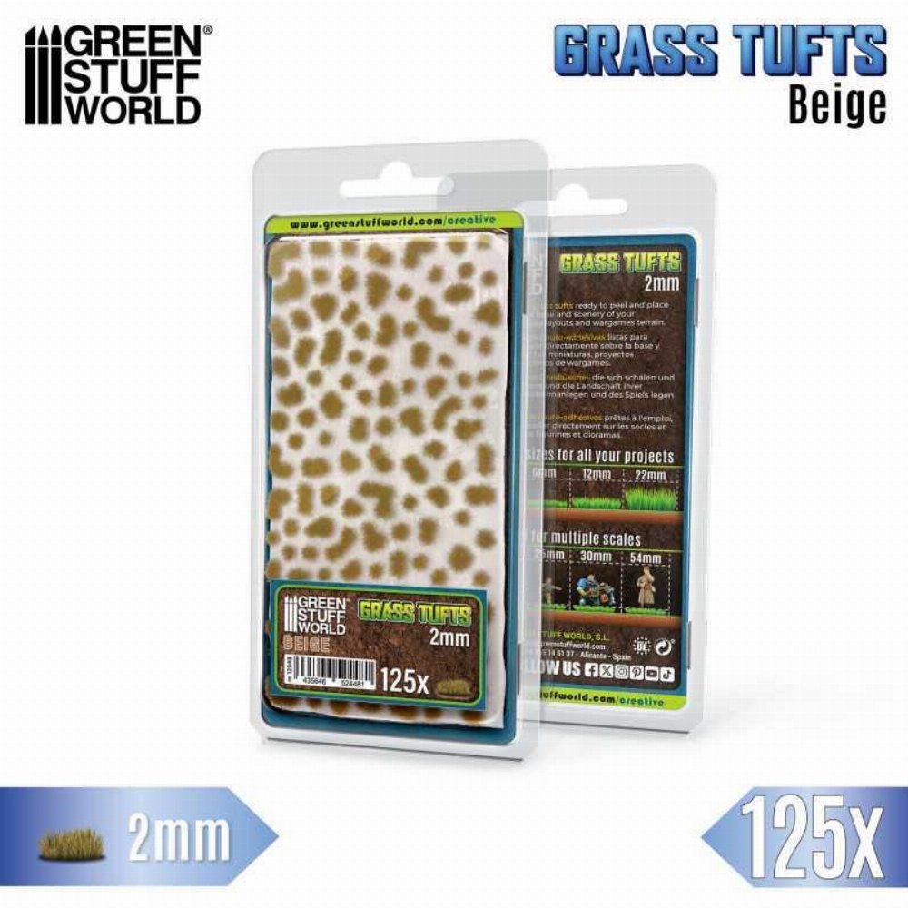 Green Stuff World – Beige Static Grass Tufts 2mm (125 τεμάχια)