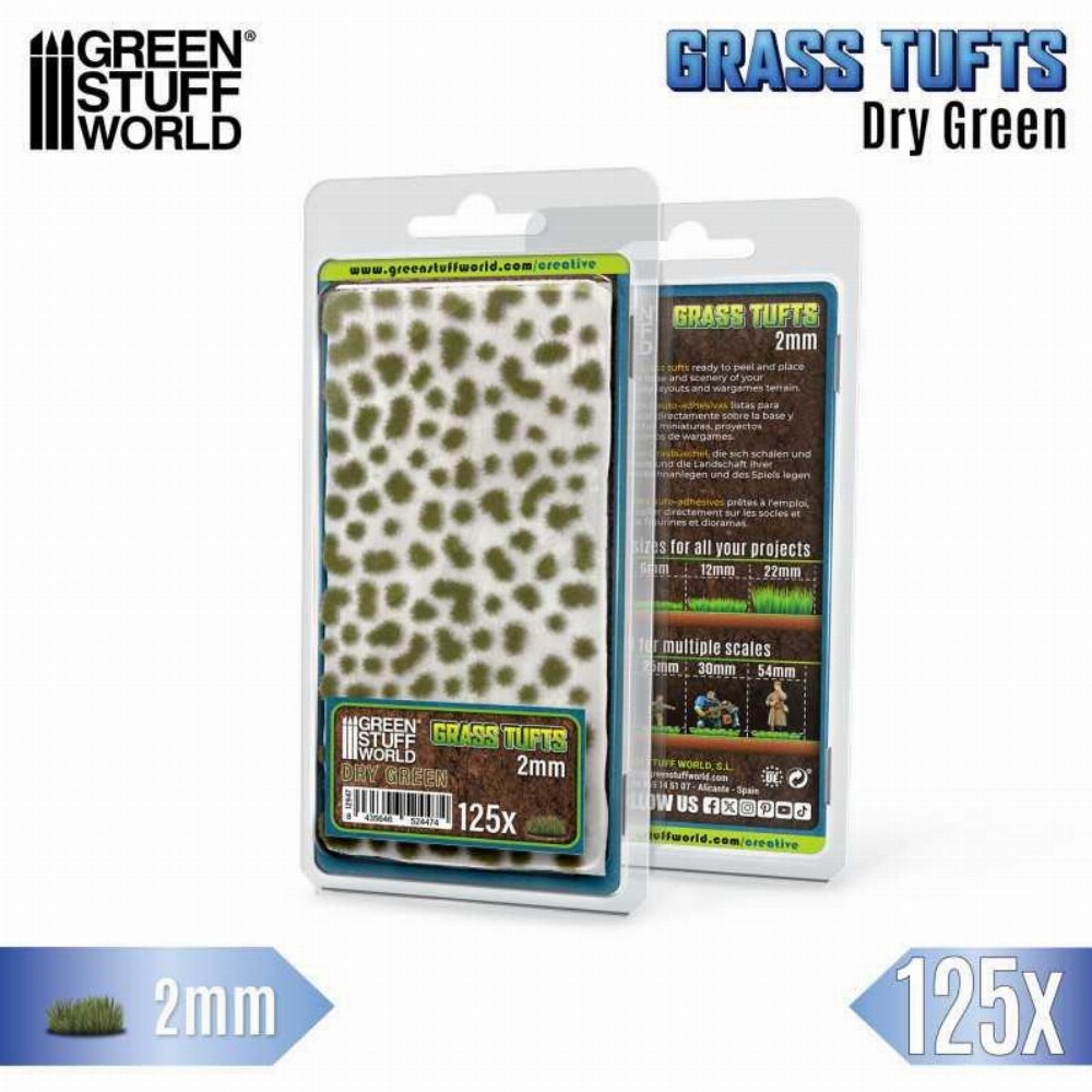 Green Stuff World – Dry Green Static Grass Tufts 2mm (125 τεμάχια)