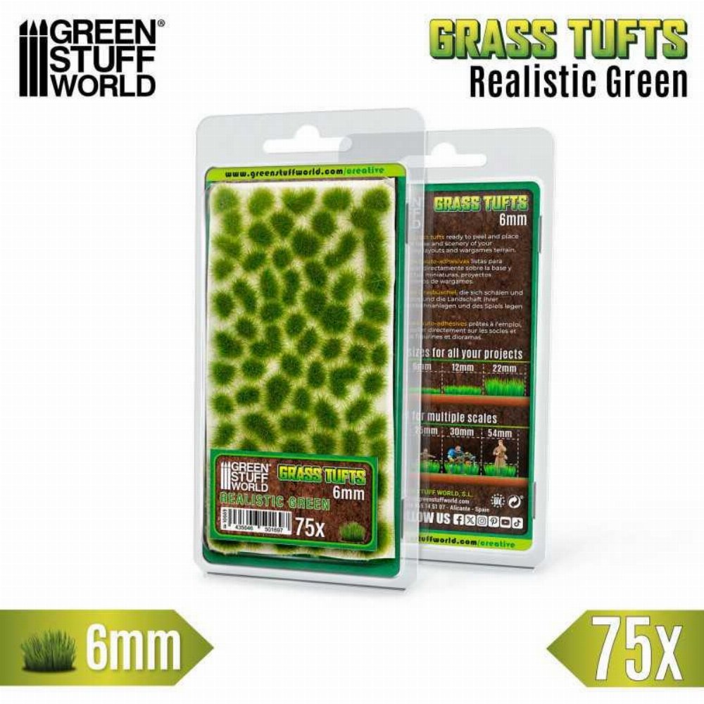 Green Stuff World – Realistic Green Blossom Tufts 6mm (75 τεμάχια)