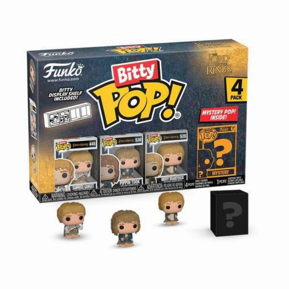 Funko Bitty POP! The Lord of the Rings – Samwise Gamgee, Pippin Took, Merry Brandybuck & Chase Mystery 4-Pack Φιγούρες