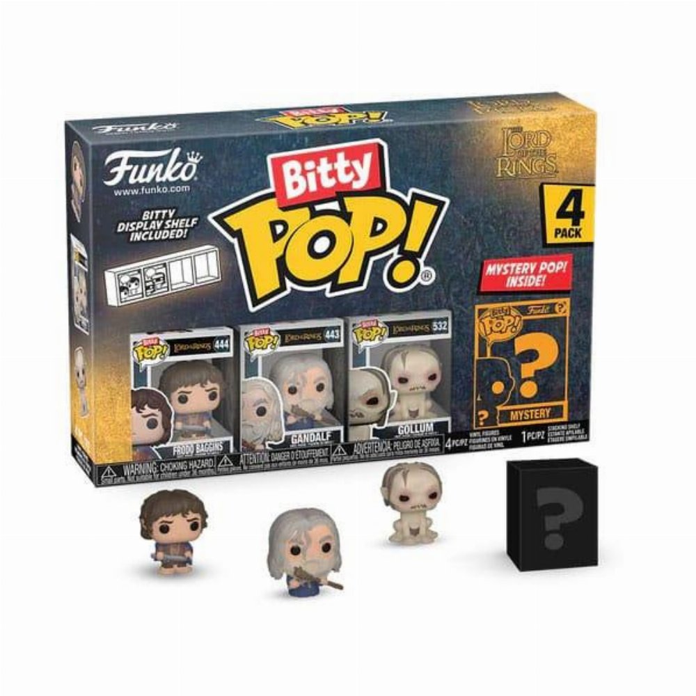 Funko Bitty POP! The Lord of the Rings – Frodo Baggins, Gandalf, Gollum & Chase Mystery 4-Pack Φιγούρες