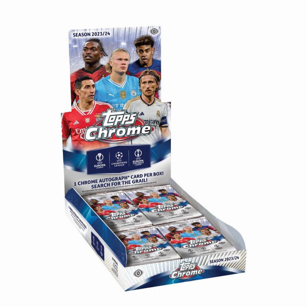 Topps – 2023-24 Chrome UEFA Club Competitions UCC Football Hobby Box (20 Φακελάκια)