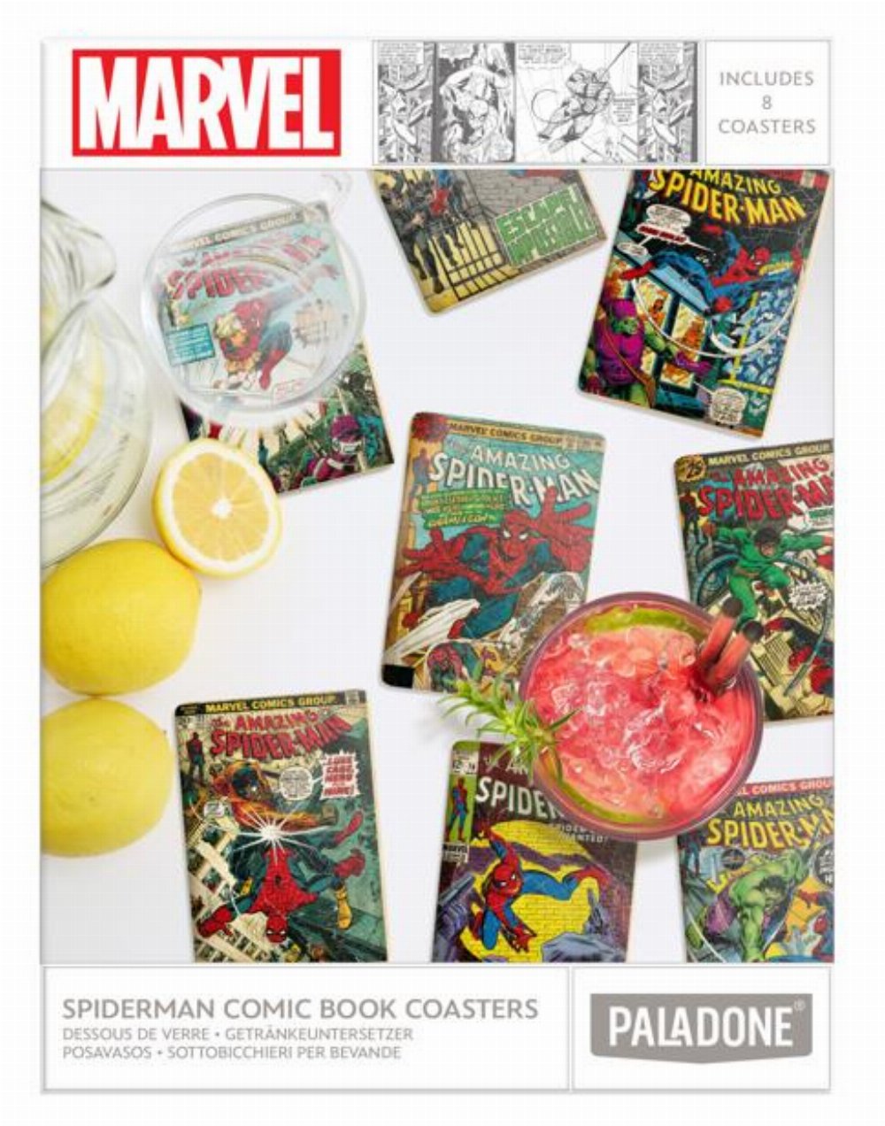 Marvel – Spider-Man Comic Book Σετ 8 Σουβέρ
