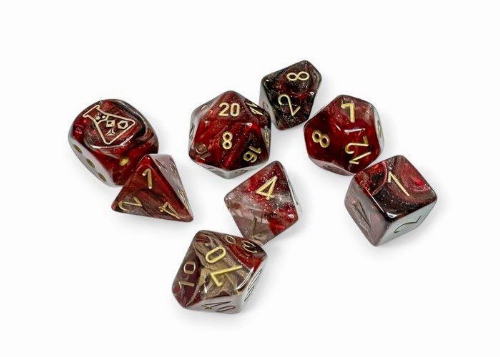 Σετ Ζάρια – 7 Dice Set Borealis Polyhedral Cosmos with Gold (plus bonus ζάρι)
