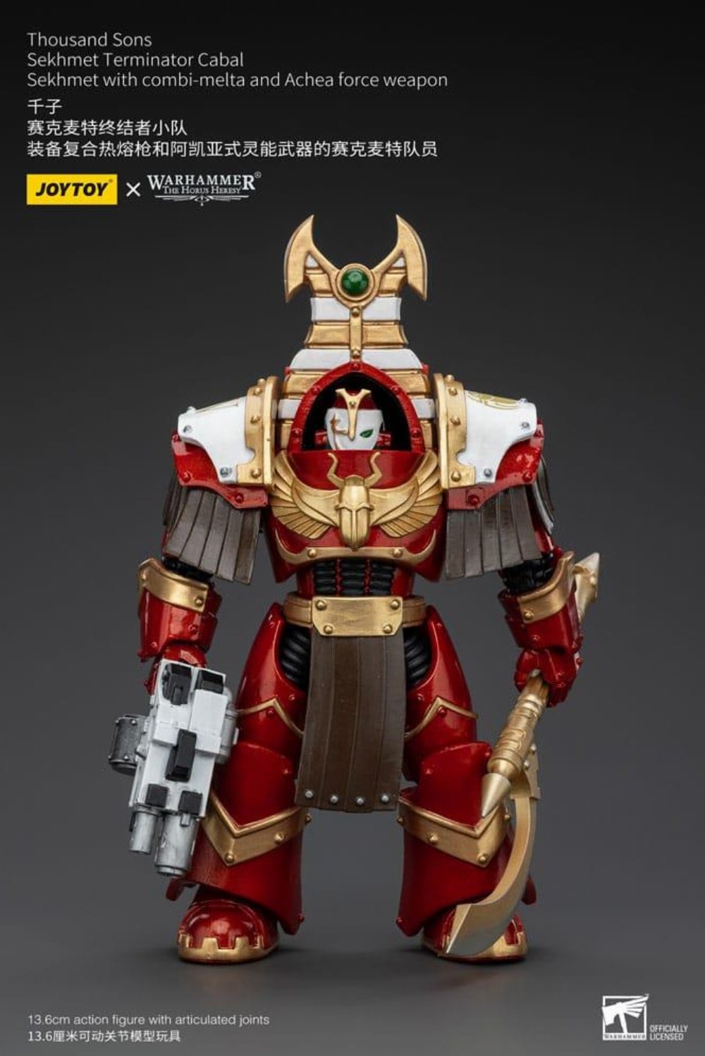 Warhammer The Horus Heresy – Thousand Sons Sekhmet Terminator Cabal Sekhmet with Combi-Melta and Achea Force Weapon 1/18 Φιγούρα Δράσης (14cm)
