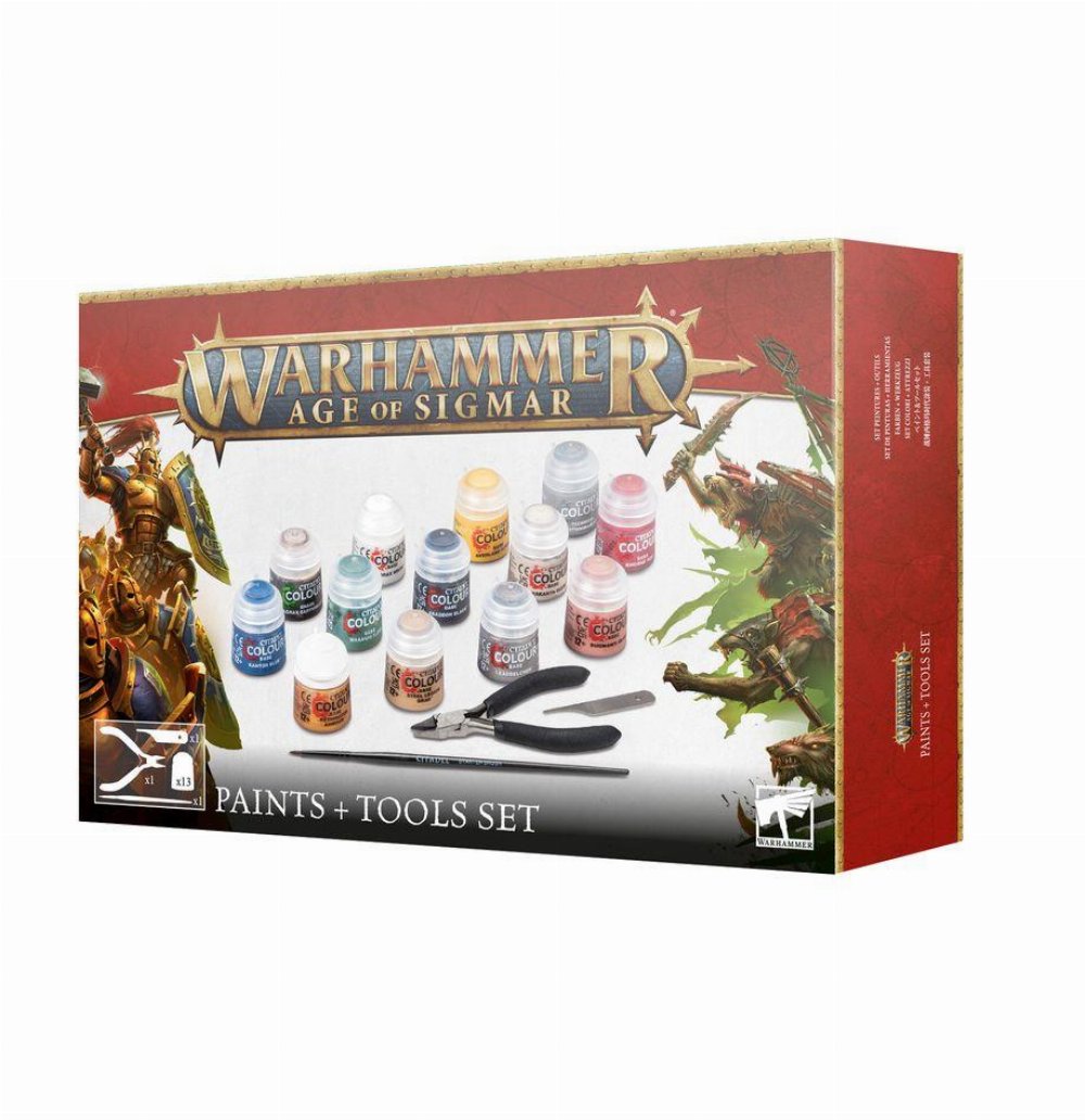 Warhammer Age of Sigmar – Paints + Tools Set