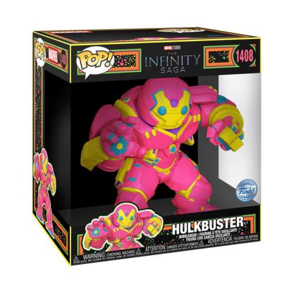 Φιγούρα Funko POP! Marvel: Infinity Saga – Hulkbuster (Black Light) #1408 Jumbosized (Exclusive)