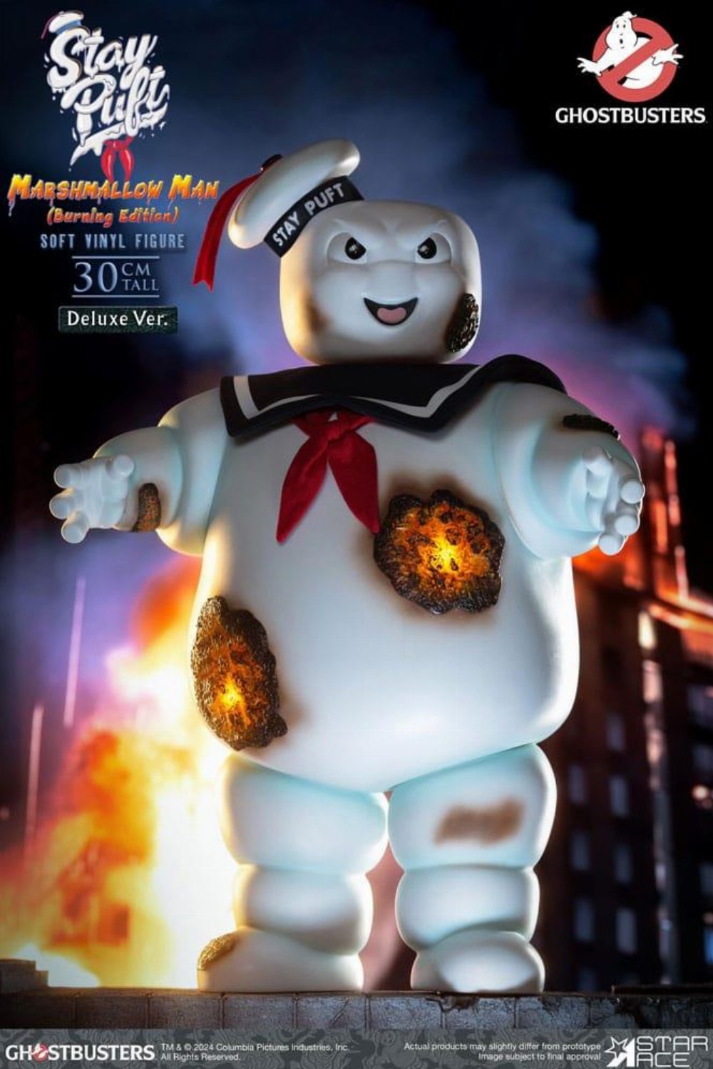 Ghostbusters – Marshmallow Man Burning Deluxe Soft Vinyl Φιγούρα (30cm)