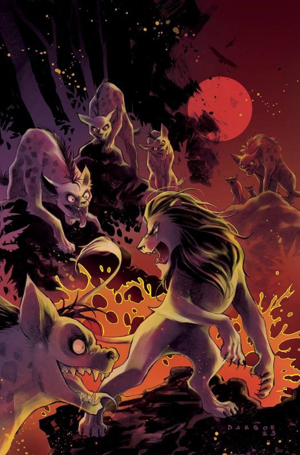 Τεύχος Κόμικ Disney Villains Scar #3 Cover P Darboe LTD Virgin (Includes Certificate Of Authenticity)