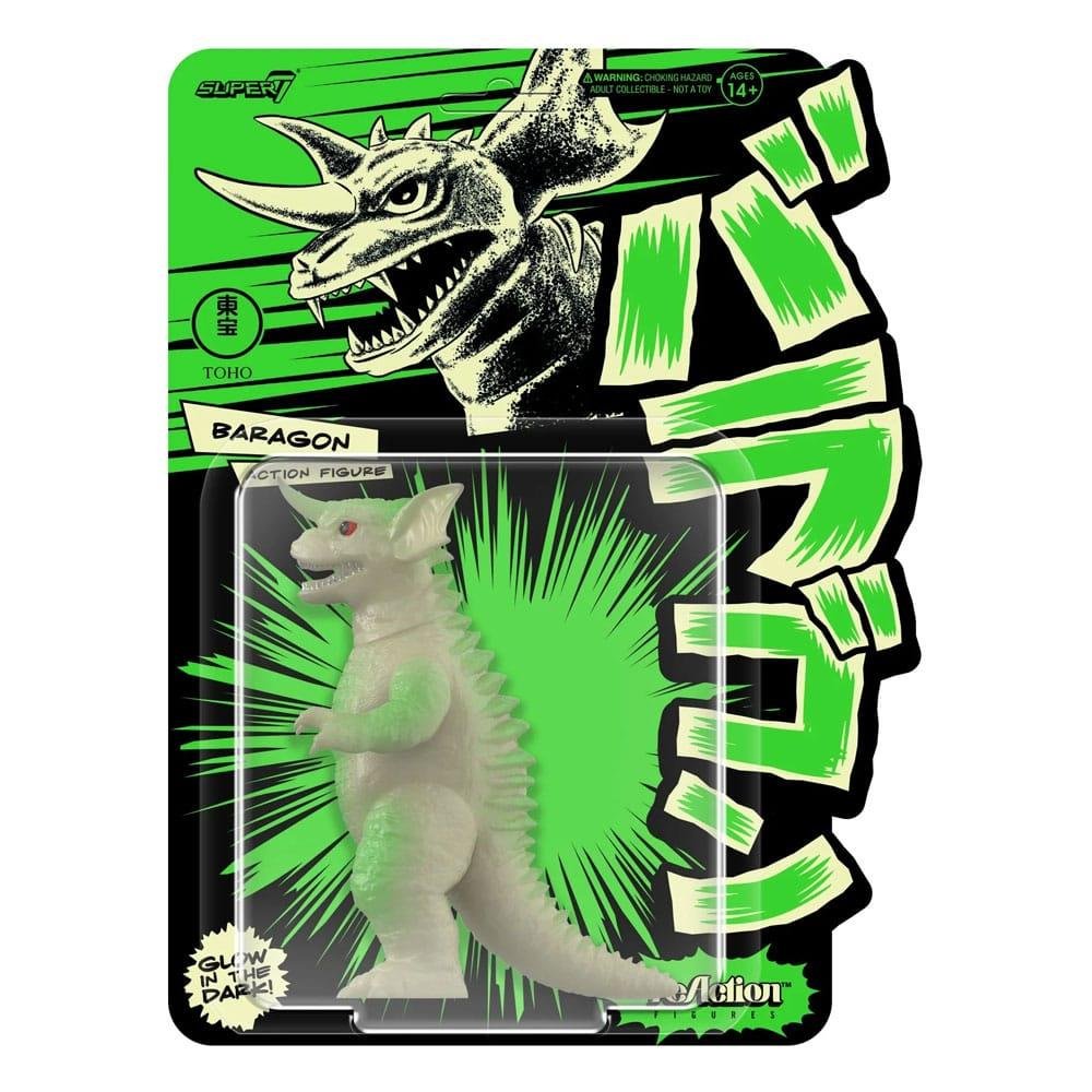 Godzilla Toho: ReAction – Baragon (Glow in the Dark) Φιγούρα Δράσης (10cm)