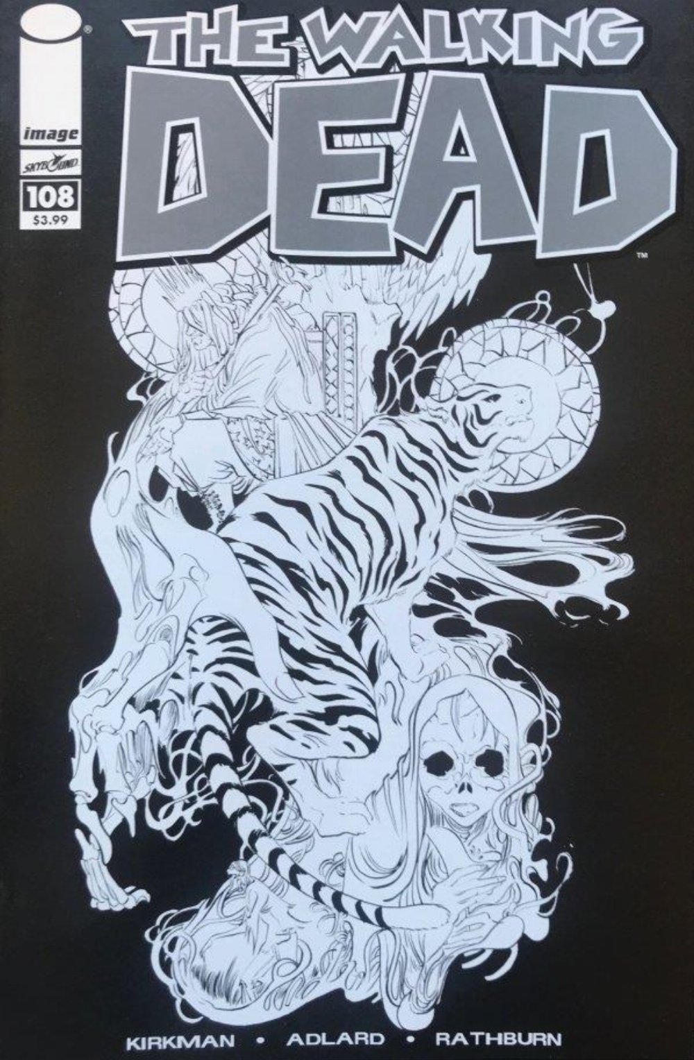 Τεύχος Κόμικ The Walking Dead #108 15th Anniversary Blind Bag Rios B&W Cover